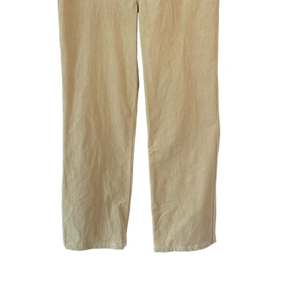 LULU'S Cream Retro Cuteness Corduroy High-Waist Straight Leg Pants NWT Small - Picture 8 of 10